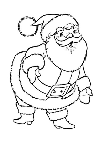Santa Claus coloring pages For Kids a great big santa claus coloring page Santa Claus coloring pages For Kids
