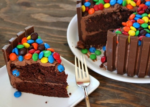 gateau Kit Kat 32 490x350 Beautiful birthday desserts by easy steps 