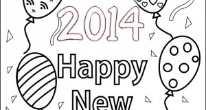 Cool new year 2014 coloring pages