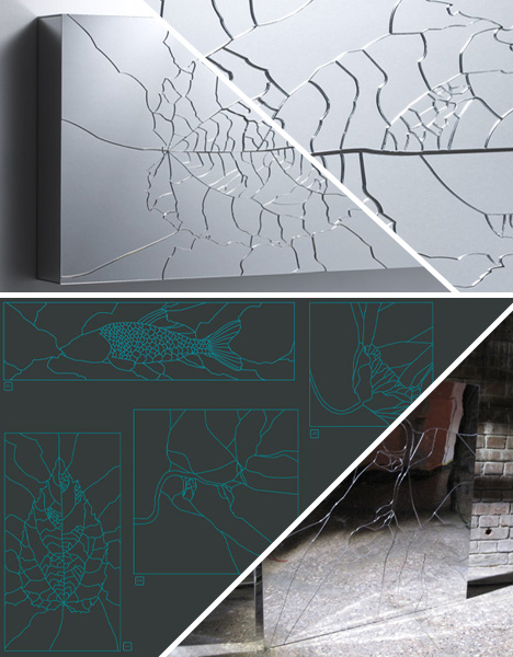 broken glass decorative wall mirrors Decorative walls ideas