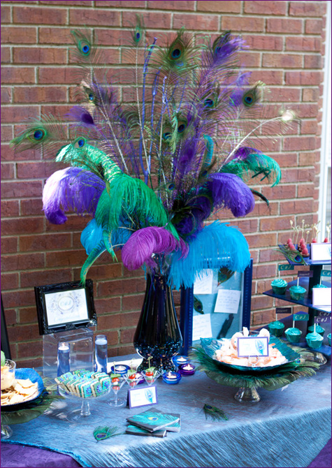 engagementparty peacocktheme 7 Royal wedding with peacock feathers style