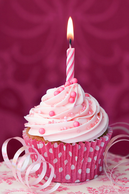 Pink Birthday Cupcake Beautiful birthday cupcakes designs ideas 2014