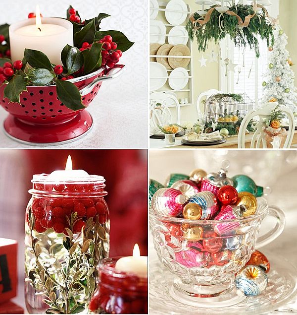 christmas decorating with kitchen items all Table and home Christmas decorating ideas 2014