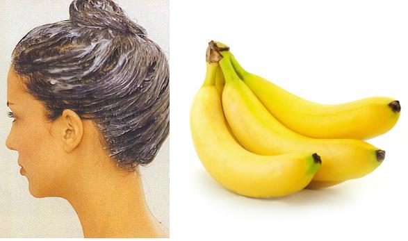 Banana hair Pack Intensive treatment for damaged hair before the wedding