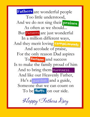 Fathers Day Quote New poems for father day 2014