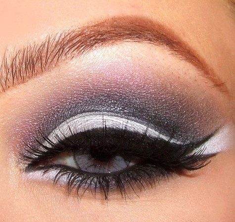 beyaz siyah ve pembe ge%C3%A7i%C5%9Fli g%C3%B6z makyaj%C4%B11 Season Eye Makeup Models