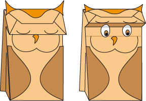 Titeres con bolsas de papel 41 Puppet Craft Halloween monsters