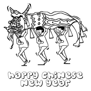 Chinese New Year with Dragon Festival Coloring Page 300x300 chinese new year dragon coloring pages