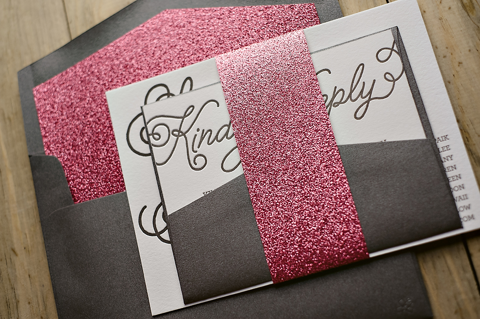 Letterpress Wedding Invitations Brand New 1094 Wedding in pink and gray ideas 2014