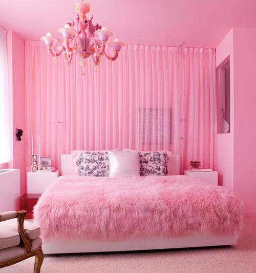 pink bedroom1 Pink bedroom decoration to support breast cancer campaign