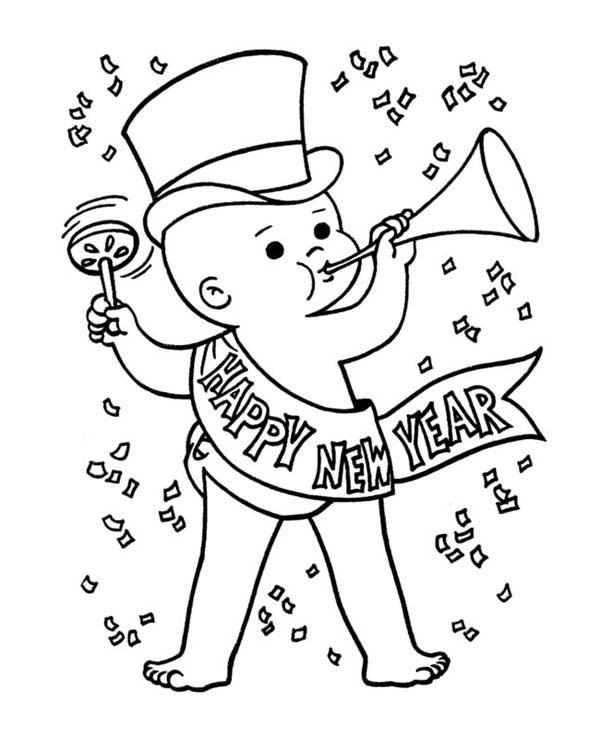 2014 New Years Coloring Pages and Printables for Kids Picture 13 Cool new year 2014 coloring pages 