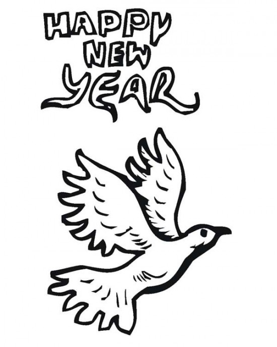 2014 New Years Coloring Pages and Printables for Kids Picture 2 550x687 Cool new year 2014 coloring pages 