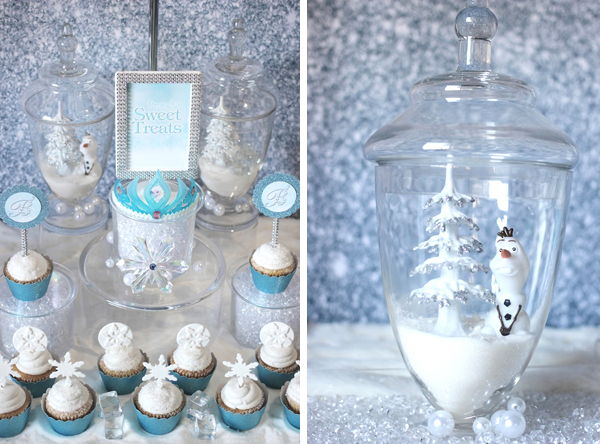 Wonderful Frozen Themed Birthday Party ideas Frozen olaf winter terraniums Wonderful Frozen Themed Birthday Party ideas