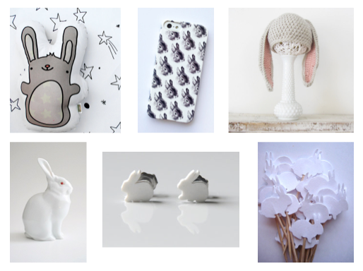 Etsy rabbits Easter White Cabana Bunny Inspired Accessories For Easter 2014