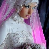 The latest designs hijab wedding dresses 2014