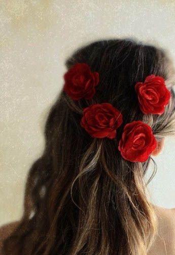 Beautiful Valentines Day Girls Hairstyle Fashion 2013 10 Smooth hairstyle with valentine`s day  touch 