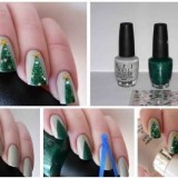 Amazing christmas tree nail art design 2014