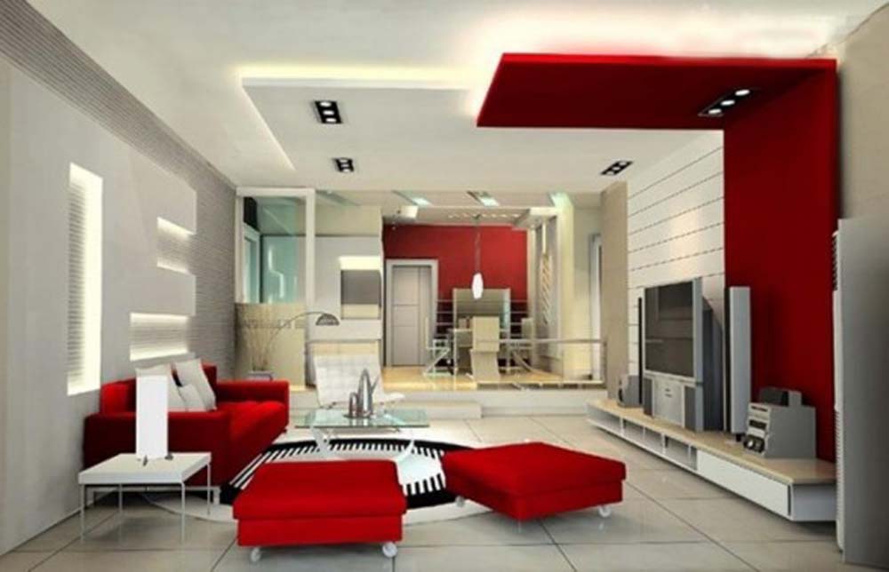 Drop Ceiling Design For Modern Apartment kreatifhome.com Home Hall decorating for the modern home