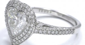 Heart engagement rings for women 2014
