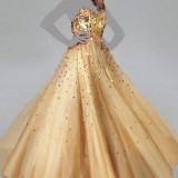 The audacity and the beauty in the golden wedding dresses