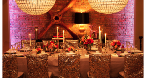 Wedding decoration in gold