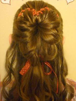 Latest Valentines Day Hairstyle Designs 8 Smooth hairstyle with valentine`s day  touch 
