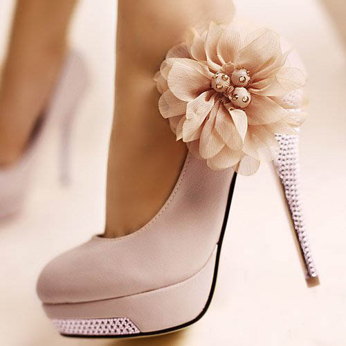 New Kvoll PU bright flower sexy high heels shoes for ladies diamond heels round head platform 20 Sexy high heels for engagement 2014 