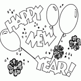 2014 new year coloring pages