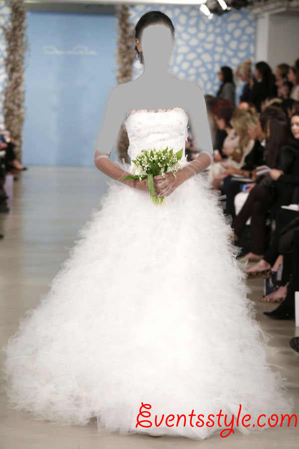 Oscar De La Renta Spring 2014 Wedding Dresses 31 600x900 We are lovers of wedding dresses Oscar de la Renta fall 2014