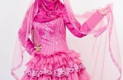2014 Pink Islamic Wedding Dresses