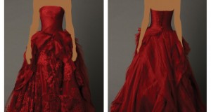Sparkling in vera wang red wedding dresses 2014
