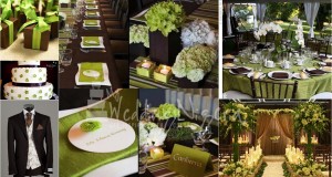 Ideas for a wedding chocolate brown and green