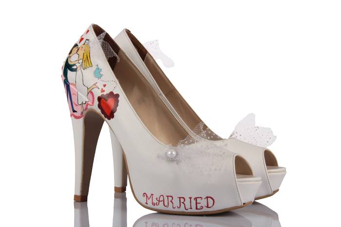 a121 funny wedding shoes designs for brides 2015