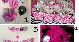 Ideas for a birthday party themed zebra and fuchsia