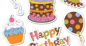 Happy birthday Stickers for girls 2014