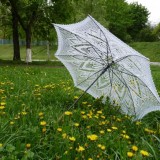 White umbrella For the most beautiful bride