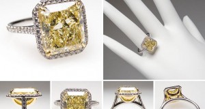 Modern yellow diamond engagement rings 2014