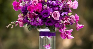 Purple and pink wedding centerpieces 2014