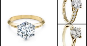 Chic yellow gold engagement rings