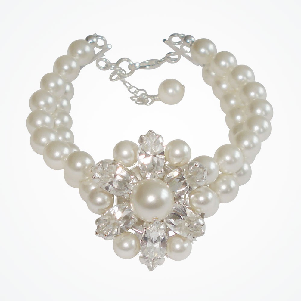 eventsstyle.com 14558 Vintage style pearl bracelet for wedding 
