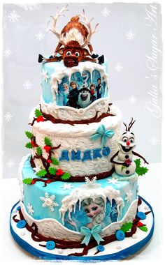 eventsstyle.com 32074 Awesome frozen Birthday Cake For Kids 