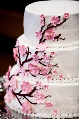 eventsstyle.com 36123 Awesome Cherry Blossom Wedding Cake Designs