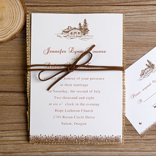 eventsstyle.com 44185 Rustic wedding invitation 2015 