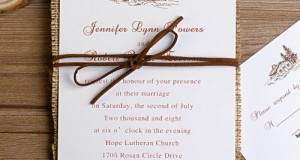 Rustic wedding invitation 2015