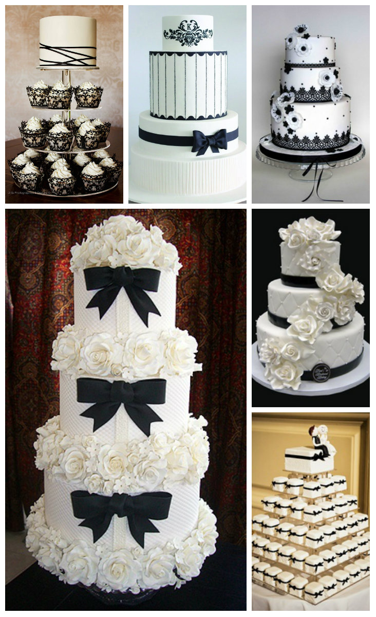 eventsstyle.com 46978 15 White and Black wedding cakes 2015