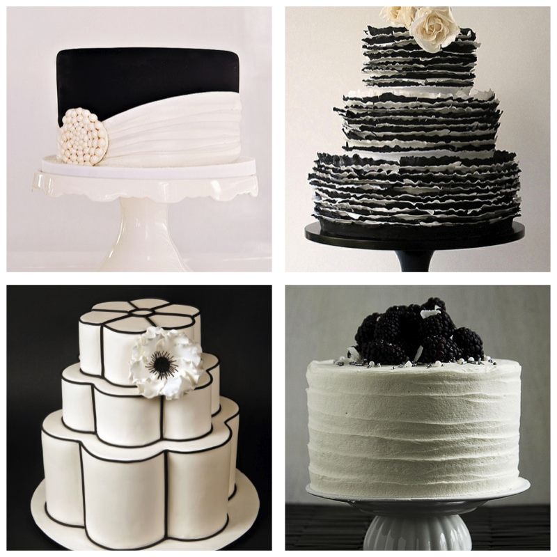 eventsstyle.com 46979 15 White and Black wedding cakes 2015