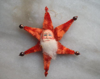 eventsstyle.com 52646 Preparing an ornament of Santa Claus paper with star