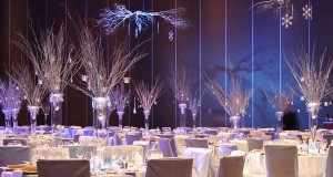 Making centerpieces for winter weddings