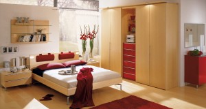 Modern bedrooms designs in red 2014