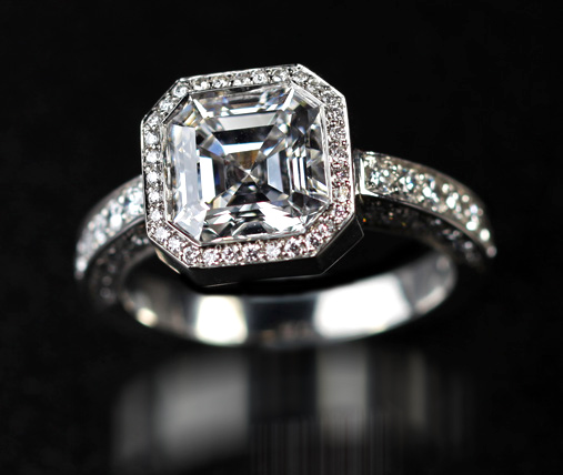 eventsstyle3937 Rings For Princesses with square Stone Diamond